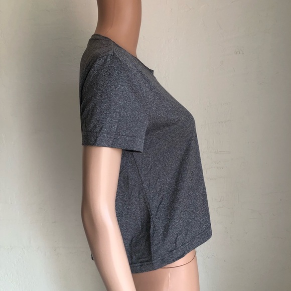 Adidas Gray Elastic T-Shirt Women’s Size S Activewear Short Sleeves Dri-Fit Logo - Picture 3 of 16